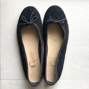 Suede “Chanel” style ballerina flats. Size 7 1/2